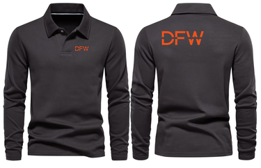 AER DFW AIRPORT LONG SLEEVE POLO